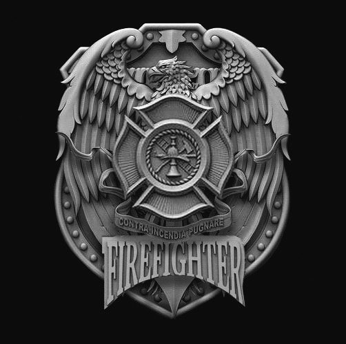 DCLA FAB firefighter shield concept for custom fire rescue emblem fabrication