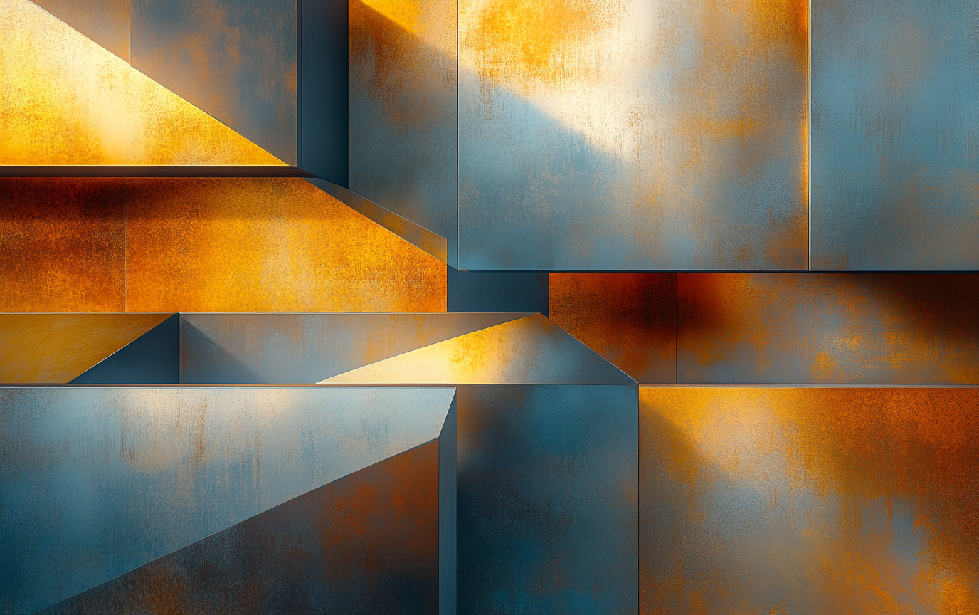 Architectural steel panels showing controlled chemical passivation and corrosion resistant surface treatment