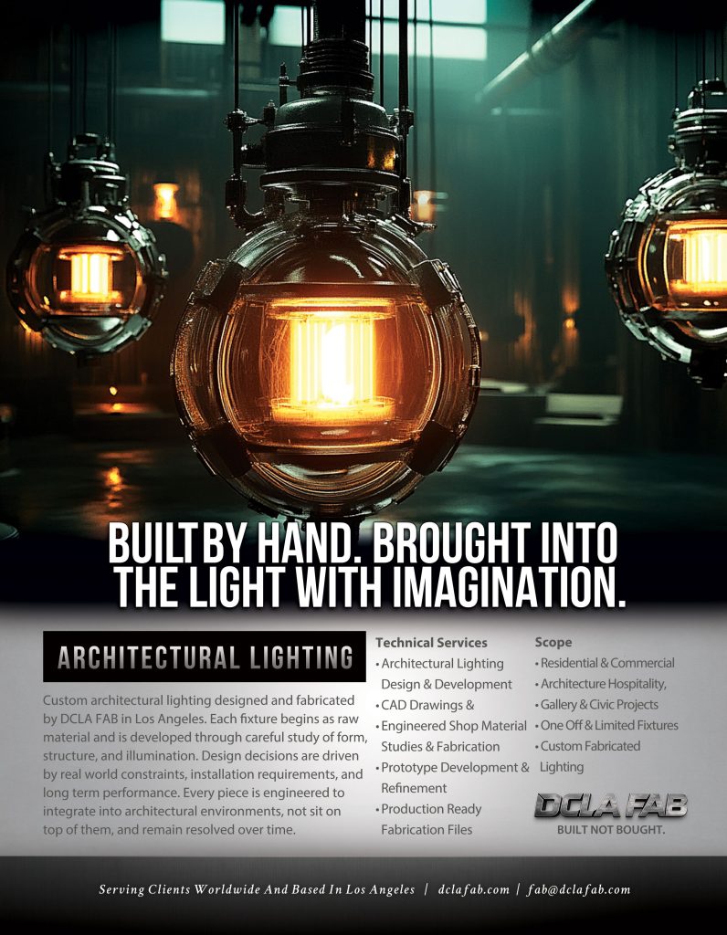 Commercial Architectural Lighting Fixture Hero Image For Corporate And Hospitality Environments By DCLA FAB