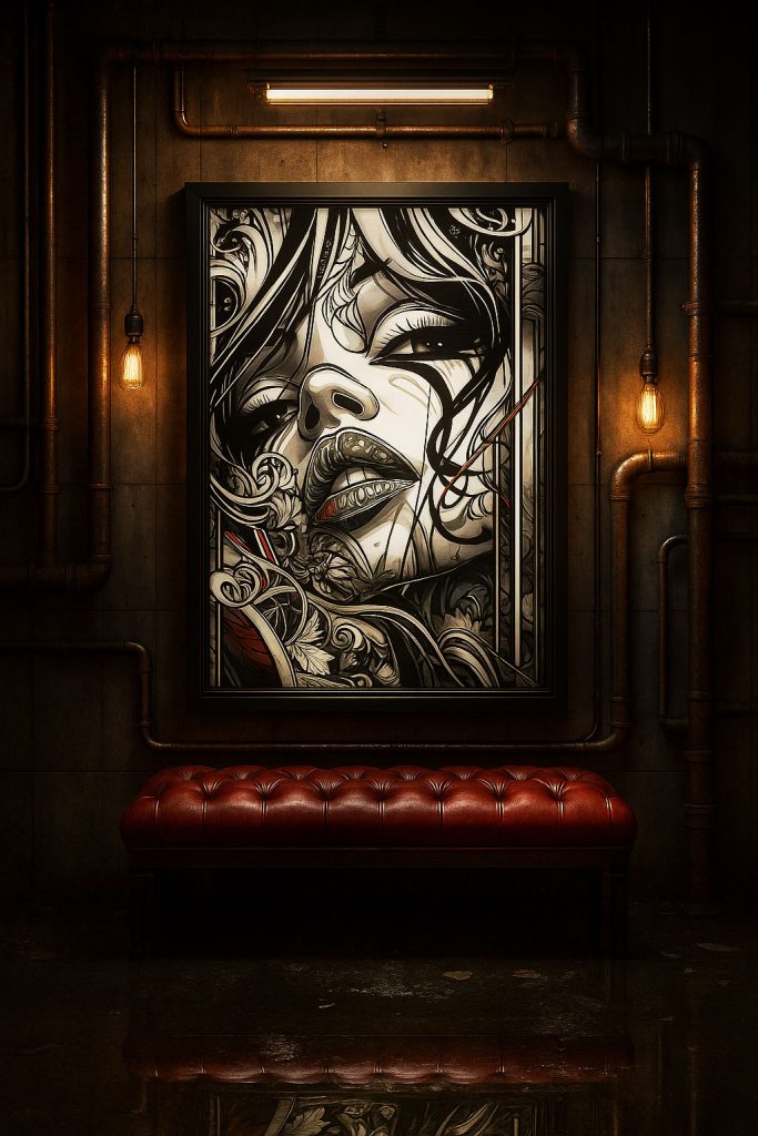 Angel original Street Angels painting featuring a symbolic female archetype portrait inspired by hope, compassion, guidance, and inner light from the Street Angels Collection.
