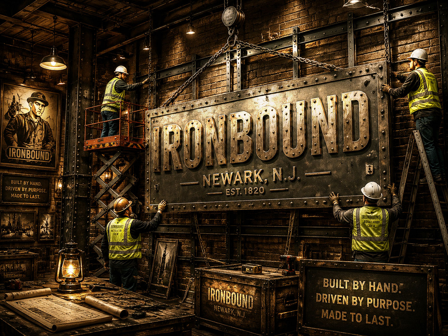 Ironbound Installation, inset image from the Heritage Projects by DavidCookLA.